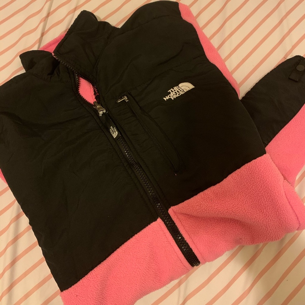 Pink and black NorthFace Jacket